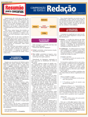 Compreensão de textos e Redação