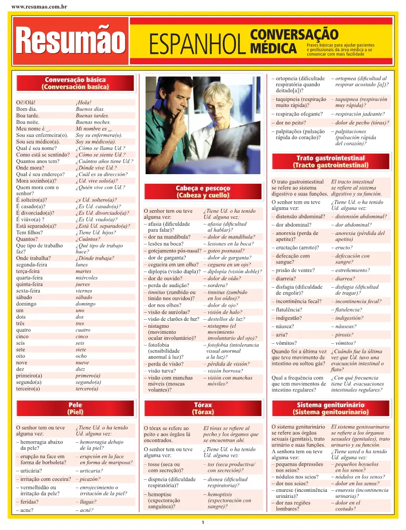 Espanhol Conversação médica