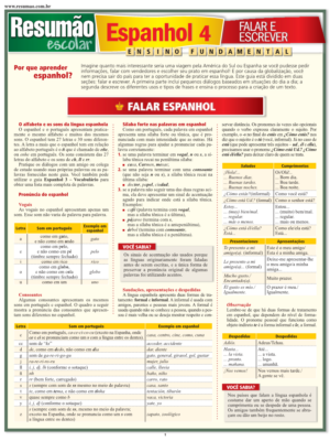 Espanhol 4 - Falar e escrever