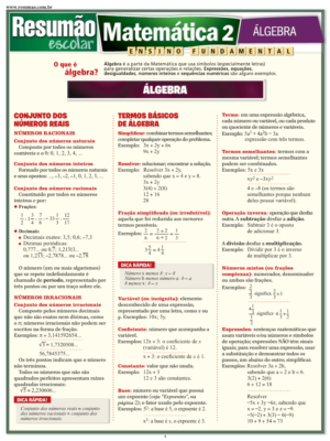 Matemática 2 - Álgebra
