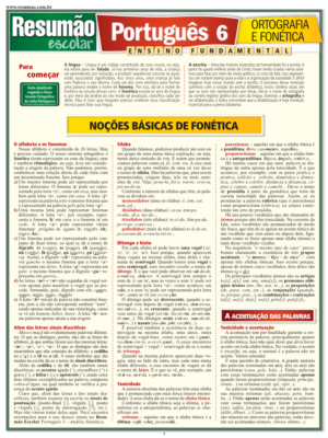 Português 6 - Ortografia e fonética