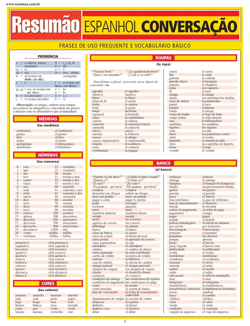 Espanhol Conversação