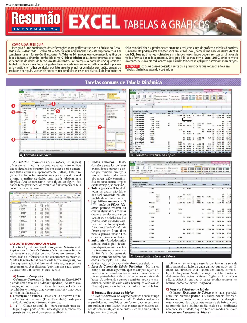 Excel Tabelas & gráficos