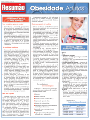 Obesidade: adultos