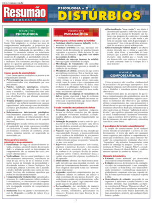 Psicologia 2 - Distúrbios